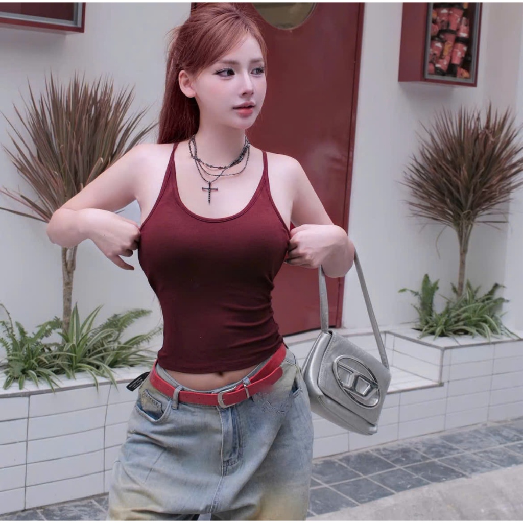 Áo 2 Dây Có Đệm Nâng V1 COCOLEN, Chất Liệu Zip Hàn Thấm Hút Mồ Hôi Tốt - #A010