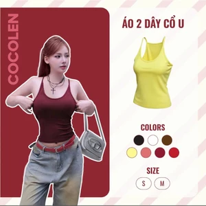 Áo 2 Dây Có Đệm Nâng V1 COCOLEN, Chất Liệu Zip Hàn Thấm Hút Mồ Hôi Tốt - #A010