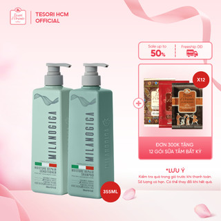 Bộ Dầu Gội Xả Giảm Gàu sạch ngứa da đầu Milanogica  355ml/725ml