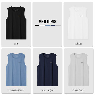 Áo Ba Lỗ Nam MENTORIS, Áo TankTop Chất Liệu Cotton Mền Mịn, Form Gọn Gàng, Mặc Hằng Ngày MTT2507