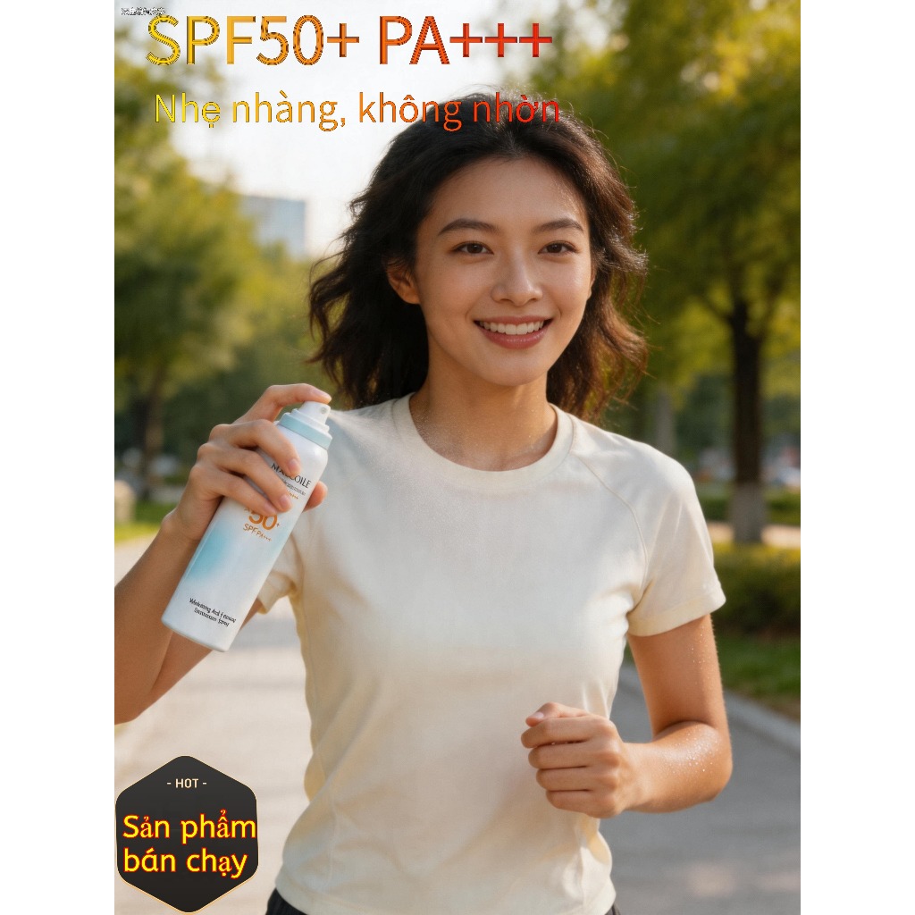 Kem Chống Nắng Body Xịt Chống Nắng Body SPF50+ PA+++ Làm Dịu Da Nhẹ Không Nhờn Hỗ Trợ Bán Buôn
