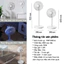 Quạt cây đứng cắm điện Qcooko, quạt cây đứng tiết kiệm điện công suất lớn kèm điều khiển từ xa