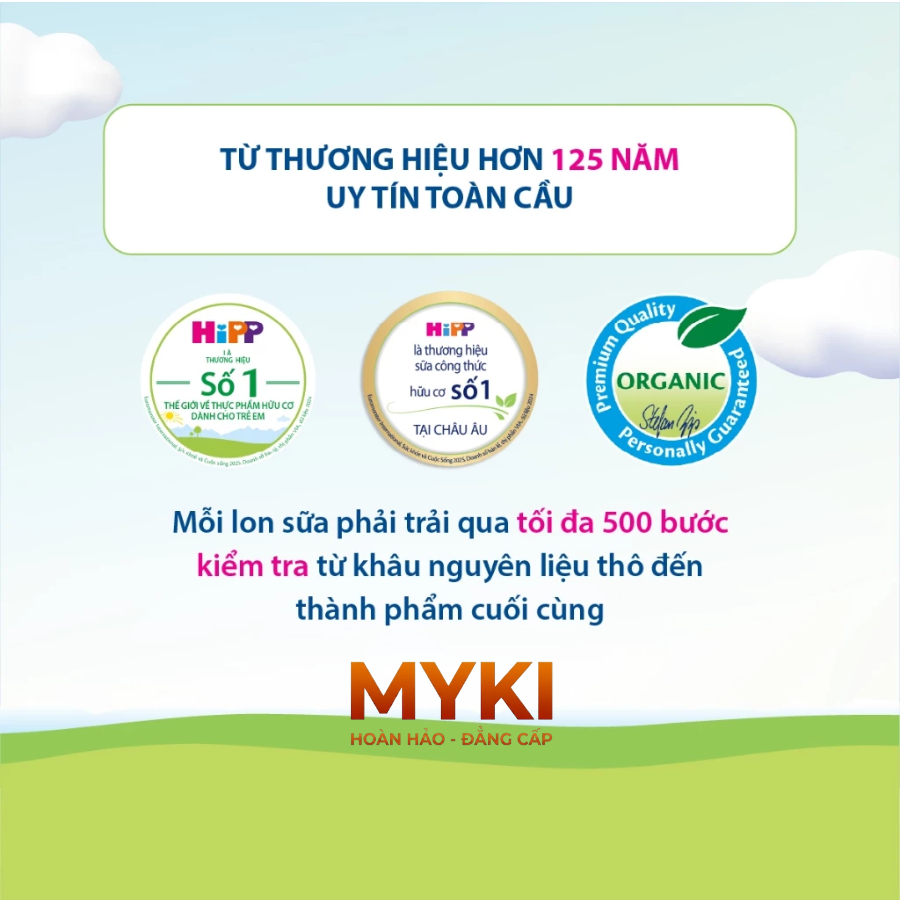 Sữa HiPP 02 Organic 800g - Sữa Công thức Cho Bé, Sữa Hữu cơ Nhập khẩu Đức, Combo 2-3-4 lon sữa tiết kiệm cho Mẹ và bé
