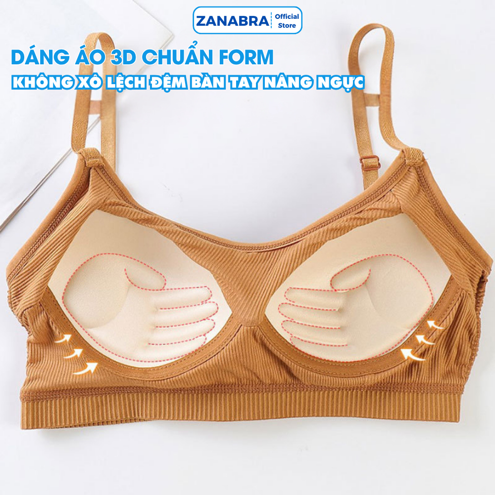 Combo 4 Áo Bra Học Sinh Cài Sau Kèm Mút Đệm Chất Cotton Mềm Mịn Thấm Hút Mồ Hôi ZANABRA B727