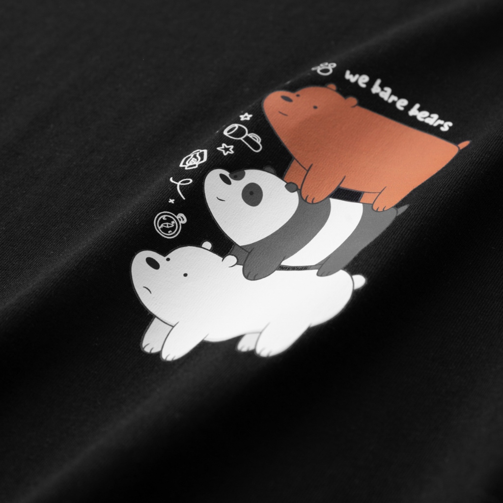 [BST We Bare Bears] Áo Thun BOO Unisex Form Regular In Hình Gấu Nhỏ Ngộ Nghĩnh Đáng Yêu, Chất Liệu Thoáng Mát