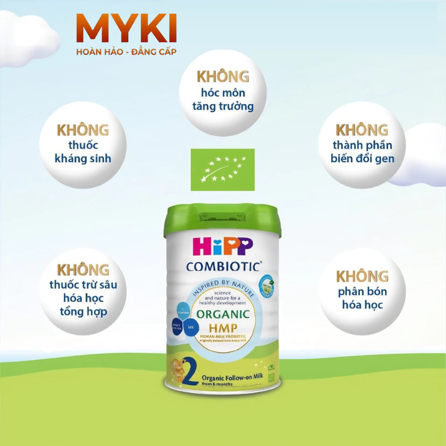 Sữa HiPP 02 Organic 800g - Sữa Công thức Cho Bé, Sữa Hữu cơ Nhập khẩu Đức, Combo 2-3-4 lon sữa tiết kiệm cho Mẹ và bé
