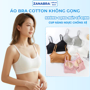 Combo 4 Áo Bra Học Sinh Cài Sau Kèm Mút Đệm Chất Cotton Mềm Mịn Thấm Hút Mồ Hôi ZANABRA B727