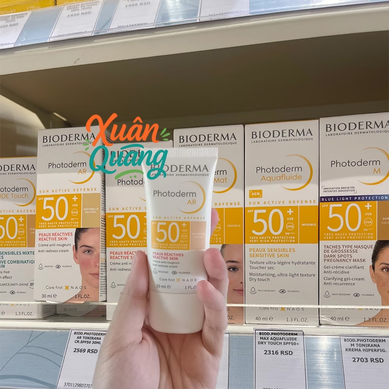 Kem Chống Nắng Bioderma Photoderm AR SPF 50+ Tinted Cream | Aquafluide SPF | Photoderm AKN Mat | Photoderm Crema Color