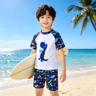 Đồ BơI ChốNg NắNg Bé Trai MớI Hè In KhủNg Long Polyester Nhanh Khô đồ BơI Bé GáI