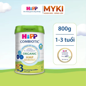 Sữa HiPP 03 Organic 800g - Sữa công thức cho bé, Sữa nhập khẩu Đức, Combo 2-3-4 lon sữa tiết kiệm cho Mẹ và bé