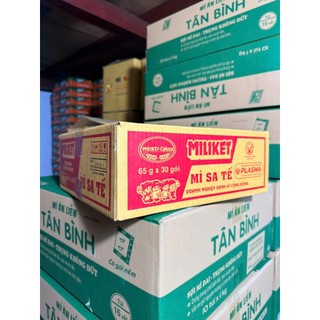 Thùng 30 gói mì sa tế Miliket giấy vàng 65g