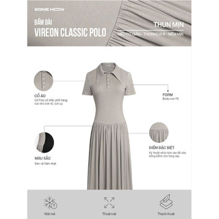 [New4] Đầm Dài Vireon Classic Polo, Chất Vải Thun Mịn Thoải Mái, WDD097 SOME HOW STORE