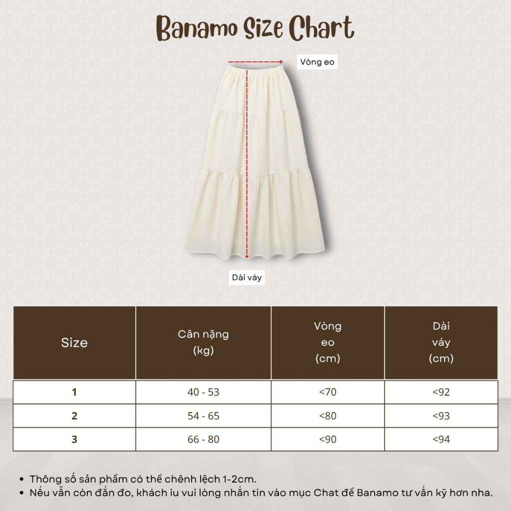 Chân váy nữ BIGSIZE Banamo Fashion váy trơn xếp ly nhún 3 tầng dáng dài chất đũi vân mây nhiều màu siêu xinh 520