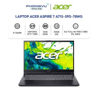 Laptop Gaming Acer Aspire 7 A715-59G-78WG i7-13620H - RAM 16GB - 512GB SSD - RTX 3050 - Bảo hành 24 tháng