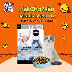 Hạt Mister Donut T2 dành cho mèo trưởng thành, túi 1.8Kg