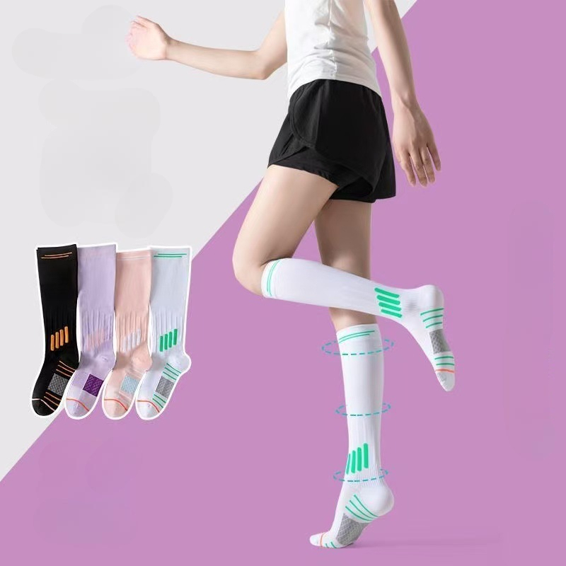 Tất Vớ Thể Thao Cổ Cao Chất Liệu Thun Cotton Co Giãn, Tất Bắp Chân Tennis Thời Trang byLisa TG49