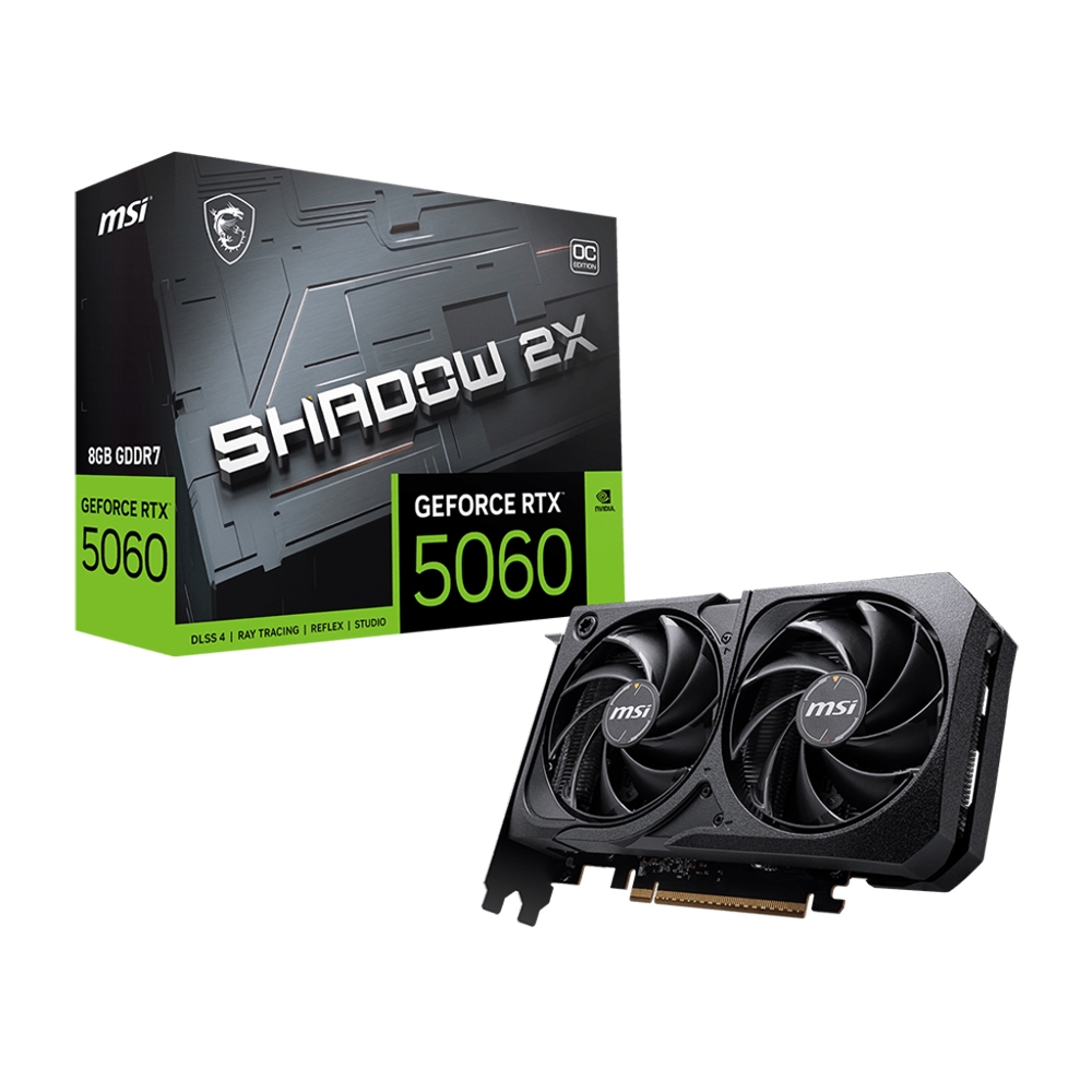 CARD MÀN HÌNH RTX 5060 MSI SHADOW 2X OC 8GB - HÀNG CHÍNH HÃNG BẢO HÀNH 3 NĂM | BigBuy360 - bigbuy360.vn