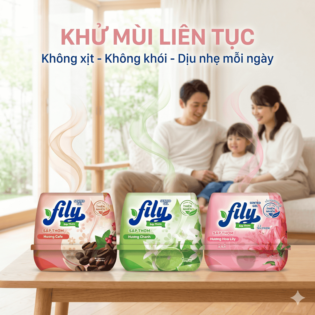 COMBO 3 Sáp Thơm Phòng Khử Mùi Fily - Sáp Khử Mùi Thơm Phòng Hương Thơm Dịu Nhẹ Cho ô tô, tủ quần áo