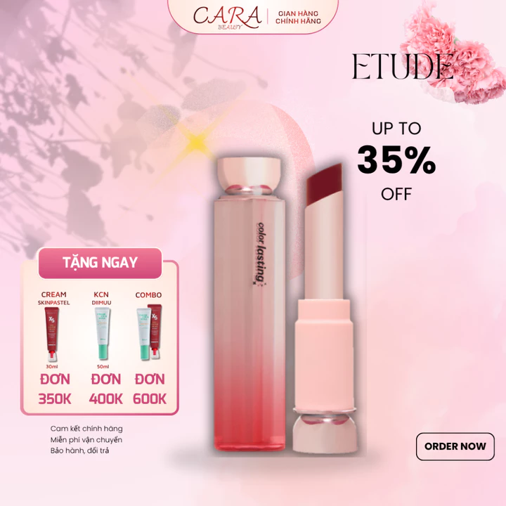Son Tint Lì Lâu Trôi ETUDE Color Lasting Glow Stick 6 Màu, 3.2G