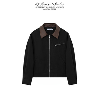 Áo Khoác Chất Liệu Kaki Phối Cổ Da 67PERCENT/67% - LEATHER COLLAR JACKET