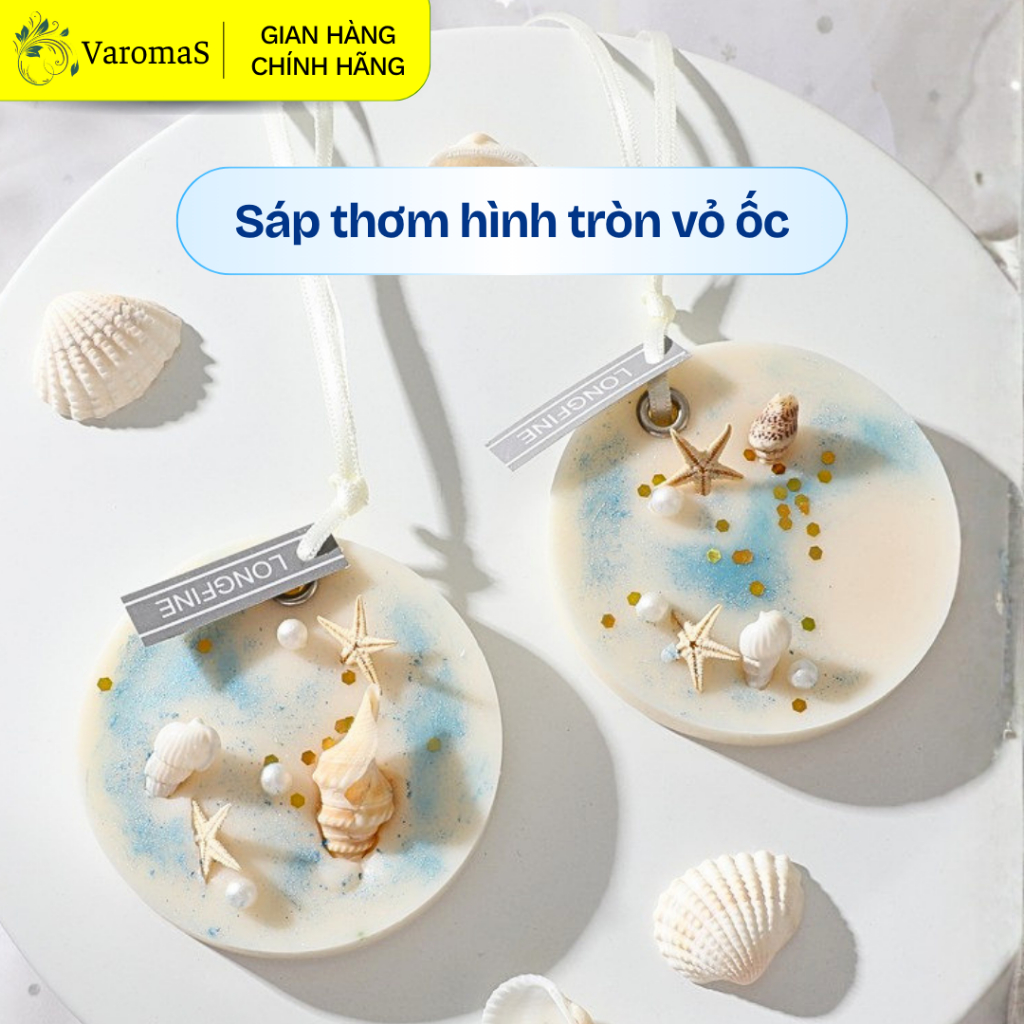 Sáp Thơm Khử Mùi Varomas Hình Tròn Trang Trí Vỏ Ốc Dùng Treo Tủ Quần Áo Khử Mùi Không Khí Thơm Phòng ST29