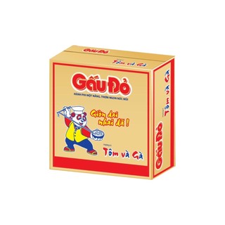 Thùng 30 gói mì Gấu Đỏ tôm và gà 63g
