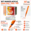 Bộ bút lông acrylic Deli 24/48/60 màu, bút lông acrylic, bút marker Deli, bút lông đầu cọ - TẠP HÓA KR