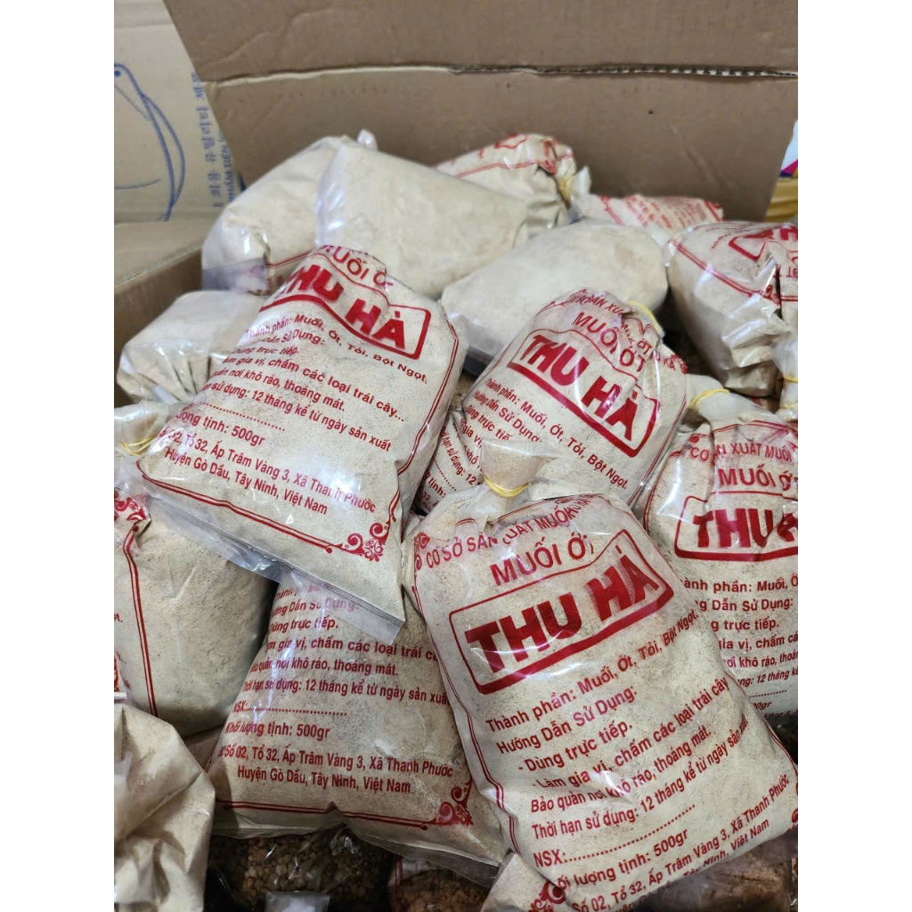 Muối Ớt Nhuyễn Hiệu Thu Hà 500gram. Chay mặn điều dùng được.