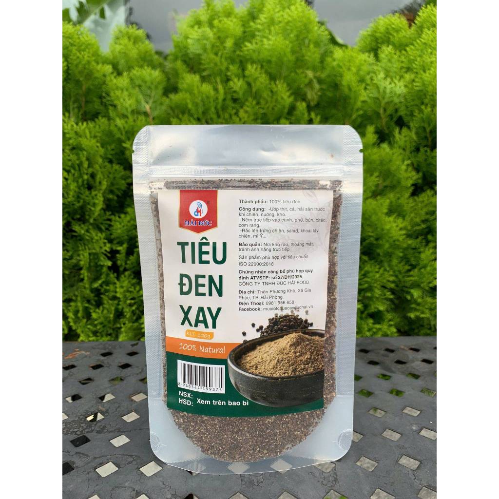 Tiêu đen xay Đức Hải gia vị tự nhiên chế biến món ăn Lọ Túi - Đức Hải Food