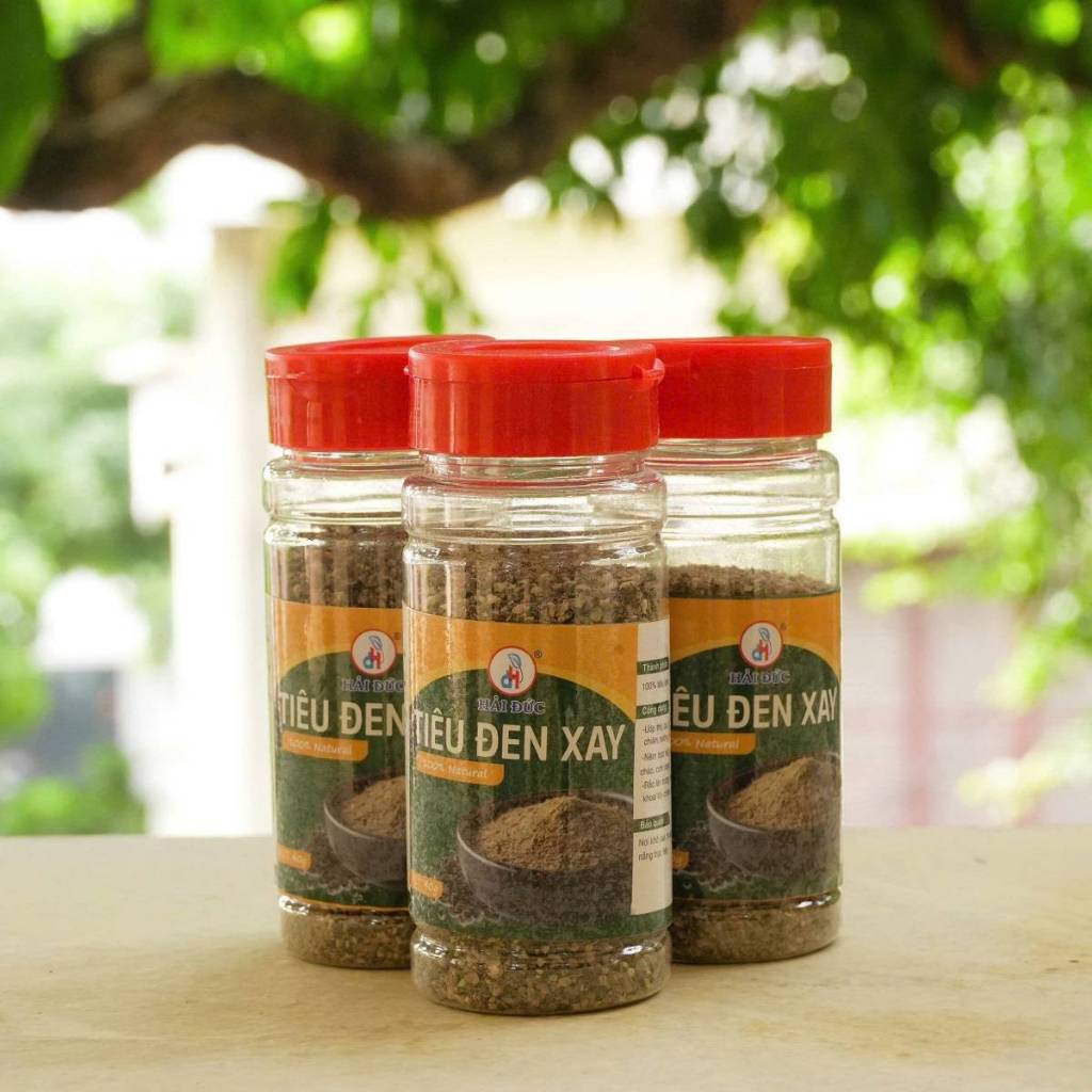 Tiêu đen xay Đức Hải gia vị tự nhiên chế biến món ăn Lọ Túi - Đức Hải Food