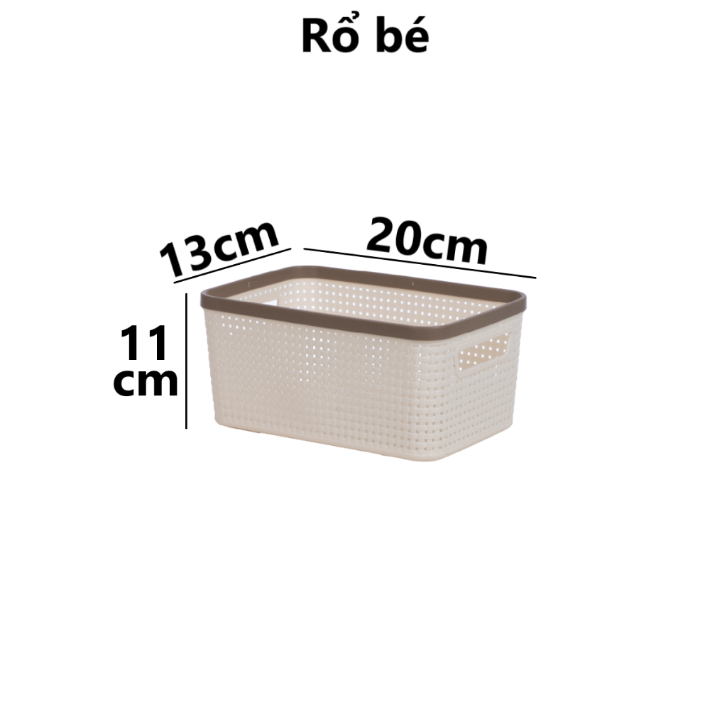 Rổ viền mây HOKORI nhựa VIỆT NHẬT cao cấp - Đan mây tre, đựng đồ, quần áo AMIZIN, bánh kẹo - 3517/8/9/20 AMIZIN