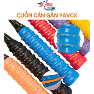 Quấn cán vợt cầu lông bản gân YAVCX cao cấp – lỗ thoáng khí, gân chống trơn, mềm mại thấm hút mồ hôi