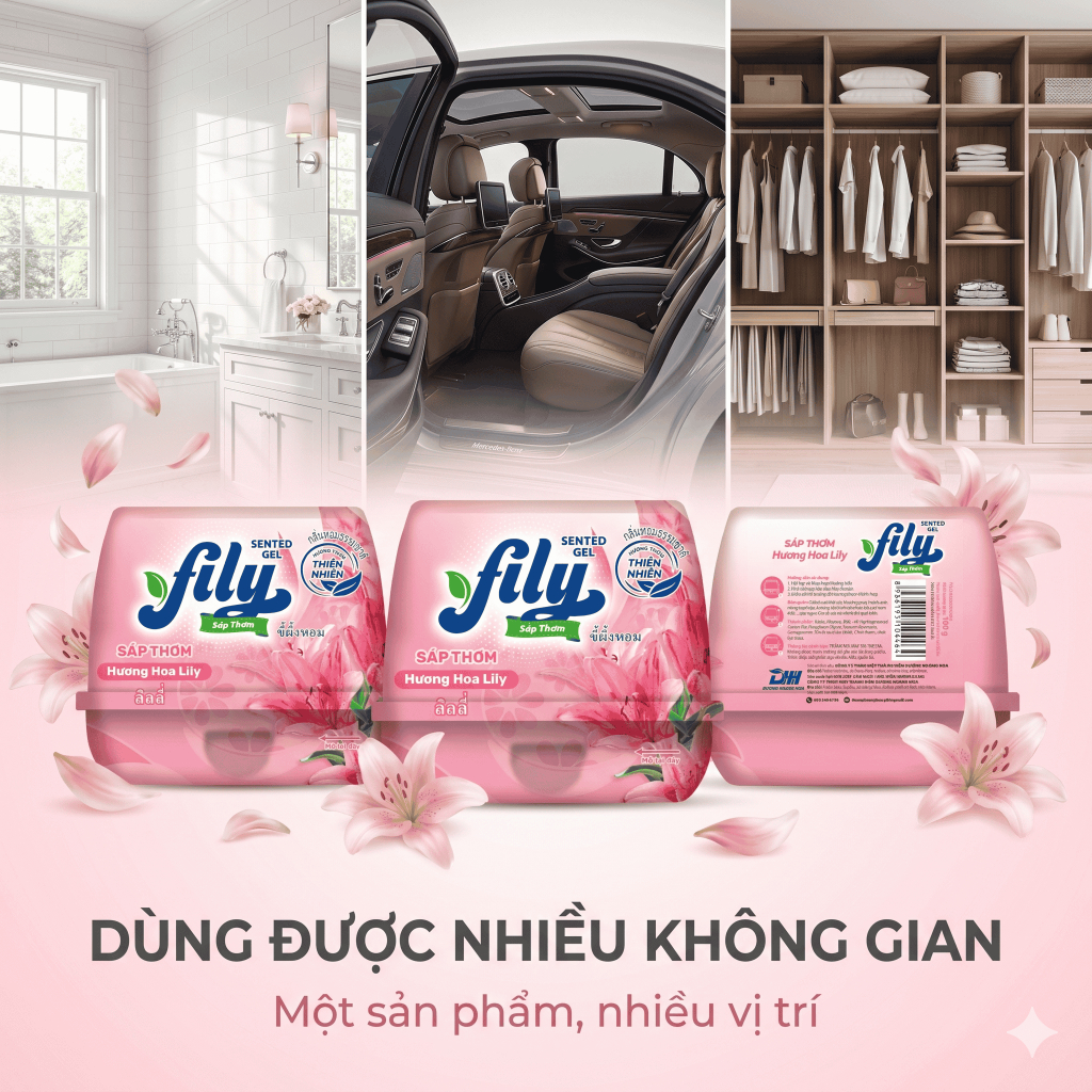 COMBO 3 Sáp Thơm Phòng Khử Mùi Fily - Sáp Khử Mùi Thơm Phòng Hương Thơm Dịu Nhẹ Cho ô tô, tủ quần áo