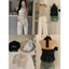 WGWE | Áo cổ yếm Voan Chấm Bi/Hoa crop top - 2lớp hở lưng –W9380#
