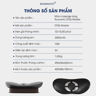 Máy massage cổ vai gáy lưng ROWANTO DT26 , Máy massage lưng có hồng ngoại, kéo giãn cơ lưng