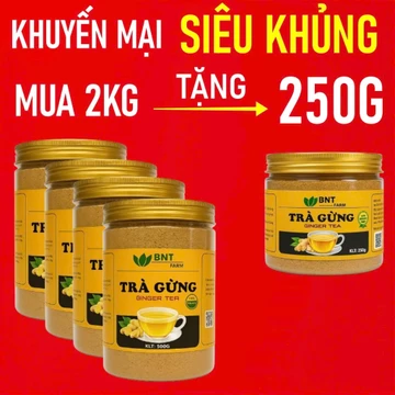 [ORGANIC] TRÀ GỪNG HÒA TAN NGUYÊN CHẤT BNT FARM, phòng cảm cúm, ho rát họng, huyết áp thấp