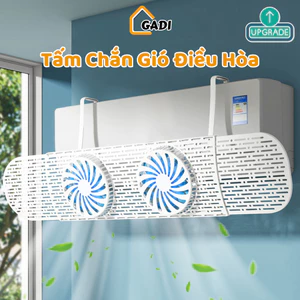 Tấm Chắn Gió Điều Hòa Kèm 2 Quạt Lớn Nâng Cấp GADI, Thiết Kế Lỗ Thoáng Khí Chống Ngưng Tụ Nước Nhỏ Giọt
