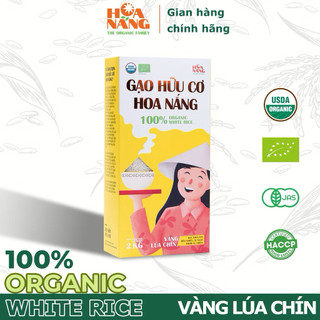 Gạo st25 hữu cơ Hoa Nắng vàng lúa chín nấu cháo cơm cho bé ăn dặm hộp 1kg
