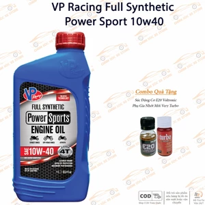 Dầu Nhớt Dành Cho Xe Số, Côn Tay VP Racing 10w40 Full Synthetic Kèm 1 E20 Và 1 Turbo