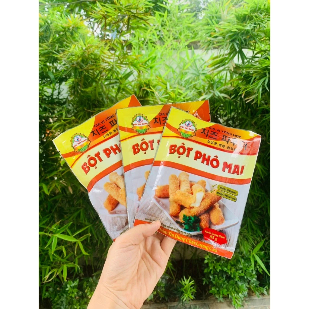Bột Phô Mai Đức Hải 85g-1kg chuẩn vị Hàn Quốc dùng lắc khoai tây, gà rán - Đức Hải Food