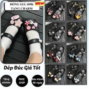 Dép Sục Ballet Màu Đen Quai Hậu Mềm Nhẹ Quai Hậu Êm Chân,Chống Trơn,Không Thấm Nước