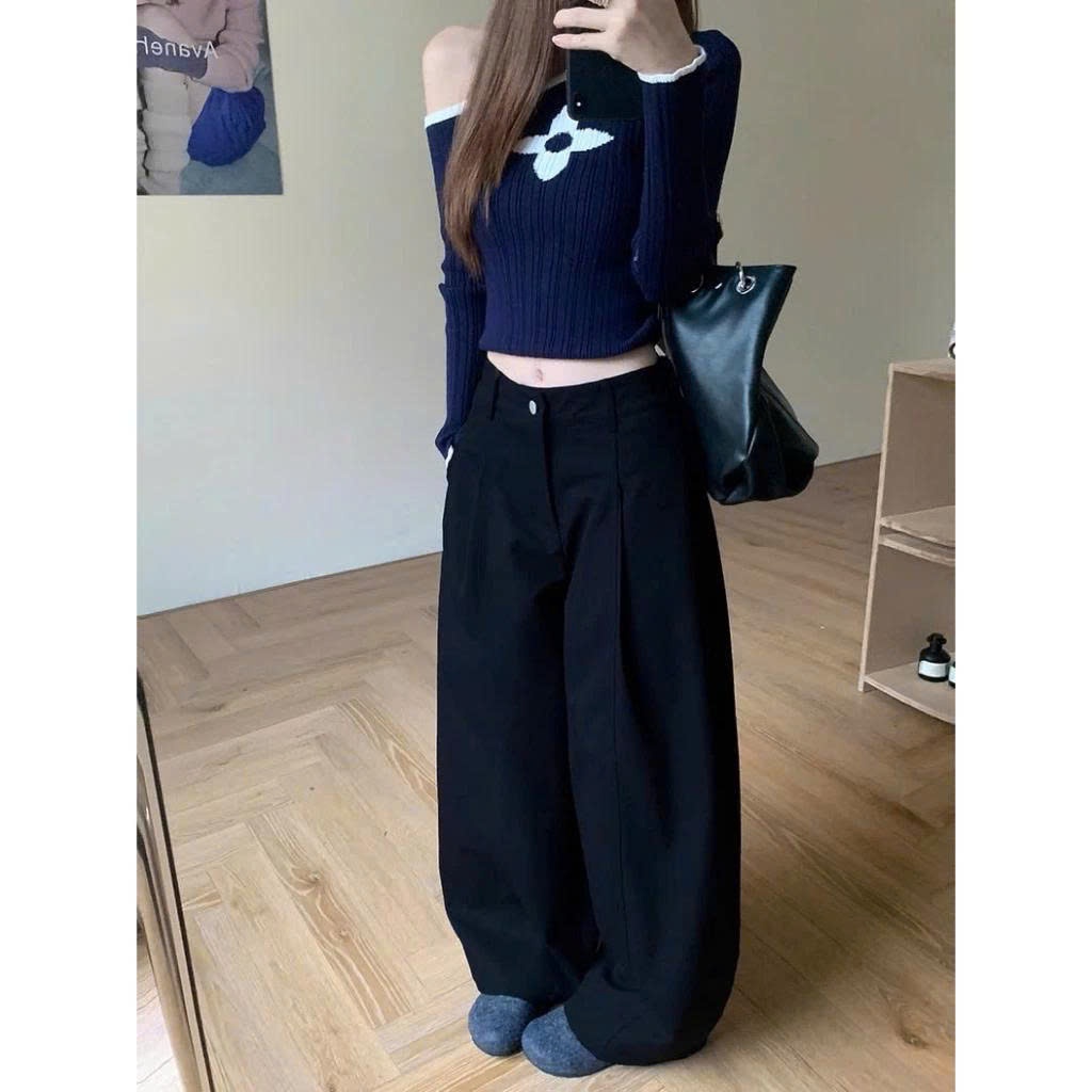 Quần Ống Rộng Kaki Nhật, Quần Kaki Có Khoá Kéo Nửa Lưng Chun Phong Cách Hàn Quốc ModernGirl | BigBuy360 - bigbuy360.vn