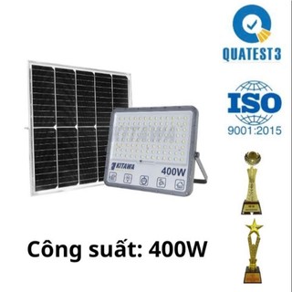 [TẶNG KÈM DÂY 5M] Đèn Pha Chống Chói Năng Lượng Mặt Trời KITAWA DP15.400  Chiếu Sáng Mạnh Mẽ Trang Bị Chống Nước