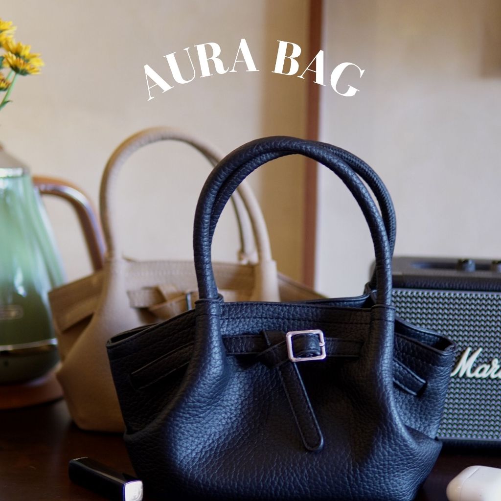[Kèm dây đeo] Aura Bag - Túi da mềm xách tay / đeo vai thanh lịch sang trọng LEBOW