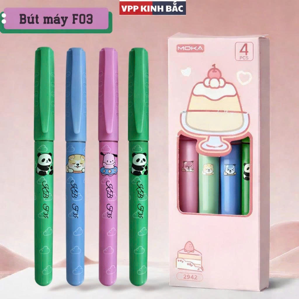 Combo Bút Máy Mực Nhanh Khô Kinh Bắc F03 - Viết Êm Trơn, Mượt Dùng Cho HS Tiểu Học.