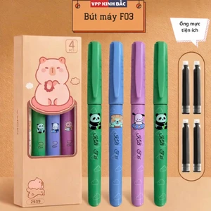 Combo 3 Bút Máy F03 Mực Nhanh Khô ( Ngòi EF Nâng Cấp ) - Dùng Cho Học Sinh Tiểu Học Từ Lớp 1-5.