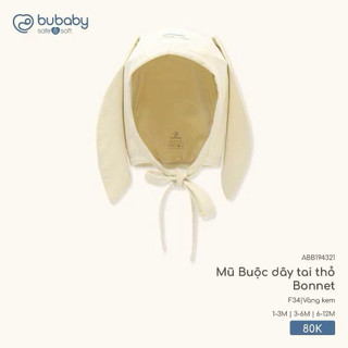 Mũ buộc dây tai thỏ bubaby sale