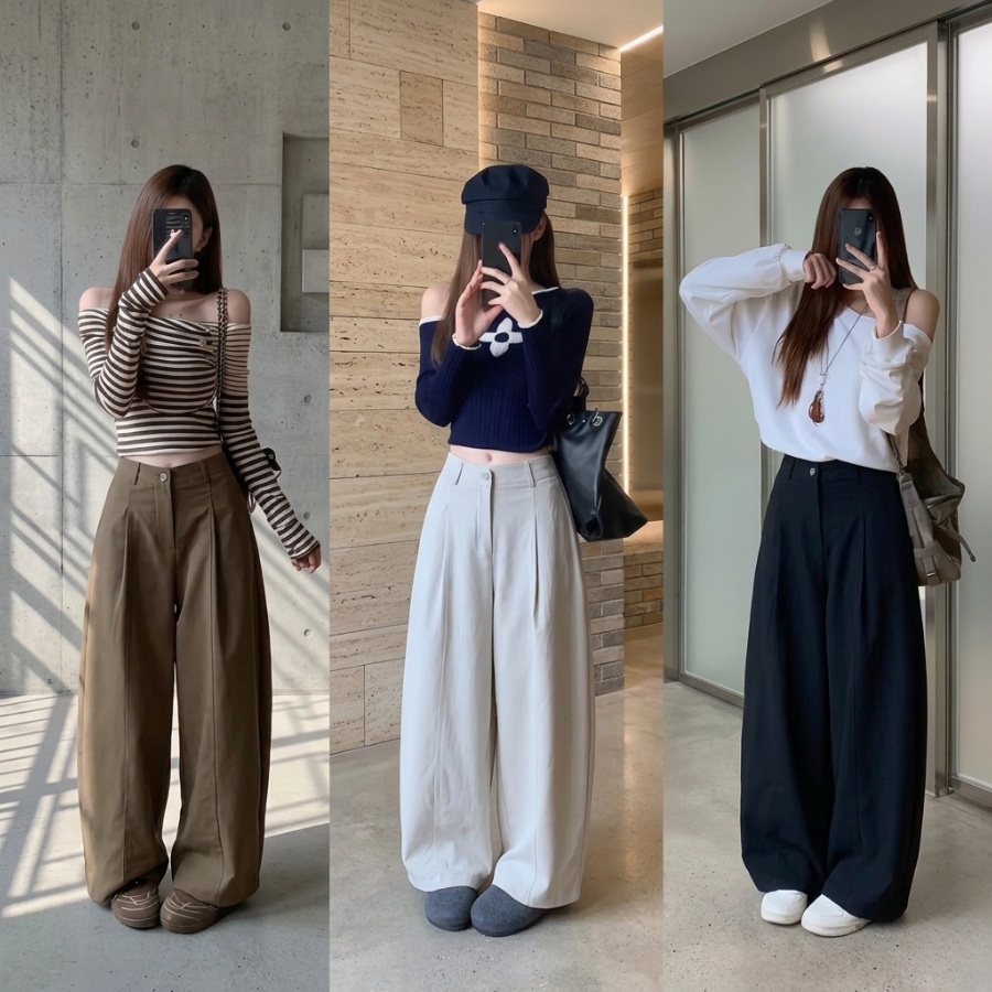 Quần Ống Rộng Kaki Nhật, Quần Kaki Có Khoá Kéo Nửa Lưng Chun Phong Cách Hàn Quốc ModernGirl | BigBuy360 - bigbuy360.vn
