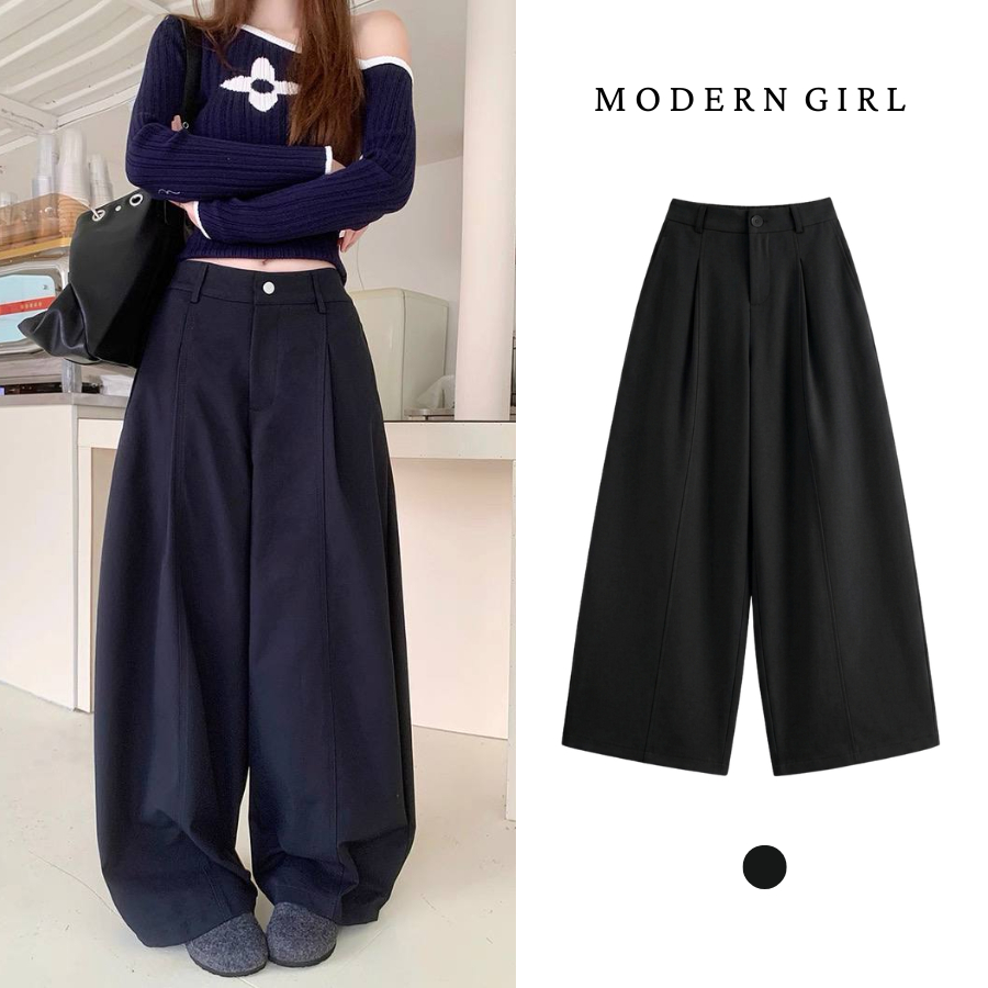 Quần Ống Rộng Kaki Nhật, Quần Kaki Có Khoá Kéo Nửa Lưng Chun Phong Cách Hàn Quốc ModernGirl | BigBuy360 - bigbuy360.vn