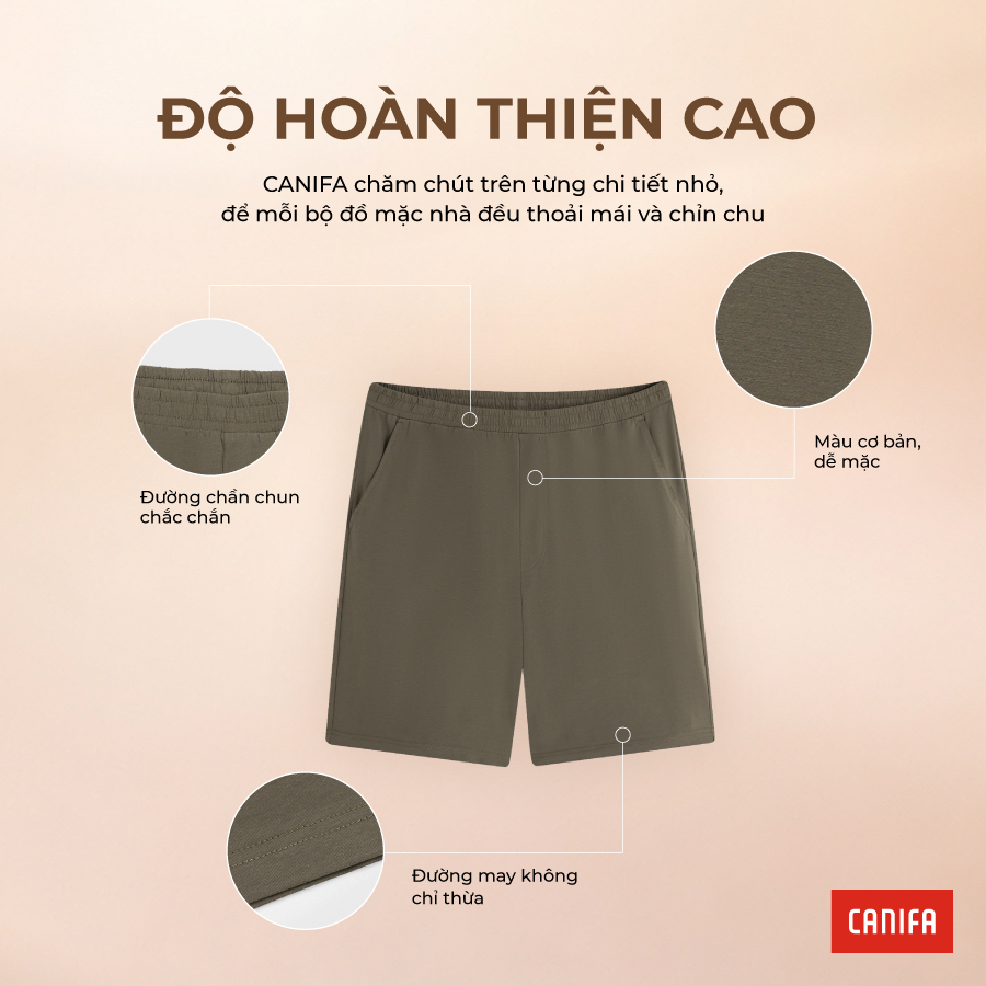 Quần mặc nhà nam CANIFA dáng suông có chun PS26 8LB26A002